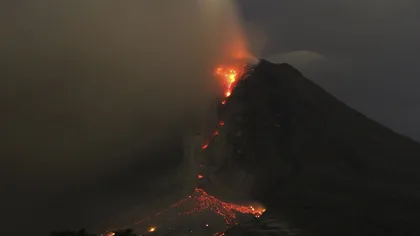 Vulcanul Sinabung din Indonezia a erupt din nou