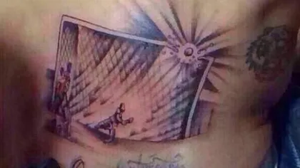 CM 2014. Idei trăsnite, un chilian şi-a făcut tatuaj cu bara pe care a dat-o contra Braziliei FOTO