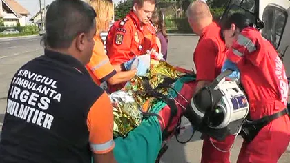 Accident grav în Argeş: Copil în comă, adus cu elicopterul în Capitală VIDEO