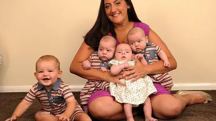 Un adevărat miracol. Cum a reuşit o britanică să nască patru copii cu vârste diferite în doar nouă luni