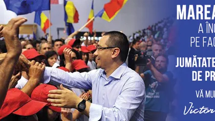Victor Ponta atinge cifra de 500.000 de susţinători pe Facebook