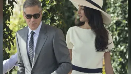 E oficial şi legal: George Clooney şi Amal Alamuddin s-au căsătorit civil la Veneţia VIDEO