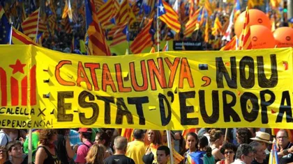 Mii de manifestanţi cer dreptul de a vota pentru INDEENDENŢA Cataloniei