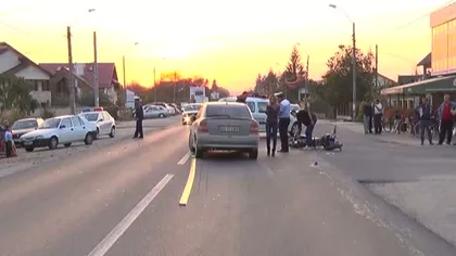 Accident teribil în Argeş. Un motociclist beat a ieşit în intersecţie fără să se asigure VIDEO
