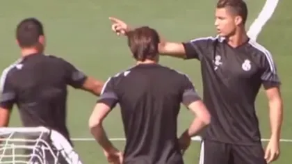 Tensiuni la Real Madrid. Ronaldo nu l-a primit pe James Rodriguez în grupul său de antrenament VIDEO