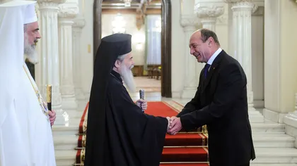 Preşedintele Traian Băsescu l-a primit pe patriarhul Ierusalimului şi al Întregii Palestine