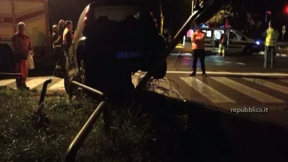 Şofer român beat, accident grav la Roma. A lovit în plin o maşină în care se afla o femeie