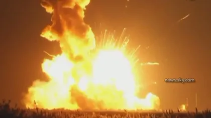 O rachetă Antares, ce transporta o capsulă Cygnus către SSI, a explodat la scurt timp după lansare VIDEO