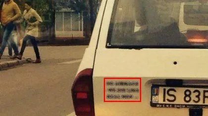 Mesajul AMUZANT scris un bărbat din IAŞI pe DACIA sa: Nu am airbag-uri, dar... FOTO