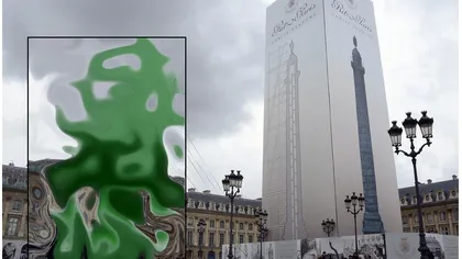 Scandal la Paris din cauza unei sculpturi gonflabile. Ar fi trebuit să fie un copac, dar seamănă cu un...FOTO