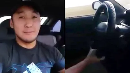 Clipul în care un tânăr îşi conduce maşina de pe scaunul pasagerului în timp ce goneşte pe autostradă VIDEO