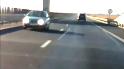 Un şofer, surprins pe contrasens pe autostrada A1