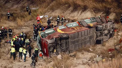 TRAGENDIE ÎN SPANIA. 12 morţi într-un accident de autocar FOTO