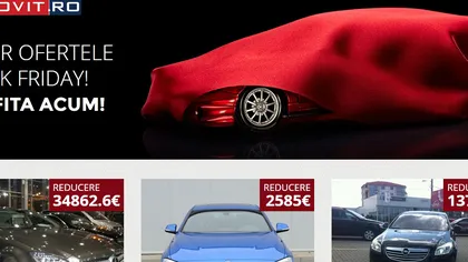 BLACK FRIDAY: Autovit.ro oferă maşini la reduceri. Preţ cu 35.000 de euro mai mic pentru un Mercedes CLS 350