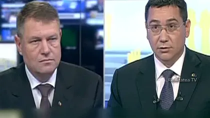 ALEGERI PREZIDENŢIALE 2014. Ponta vs. Iohannis, DUELUL GESTURILOR. Ce au transmis candidaţii în dezbatere