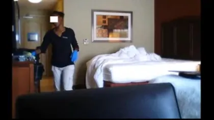 IMAGINI INCREDIBILE, filmate cu o cameră ascunsă. Ce face o MENAJERĂ când intră într-o CAMERĂ de HOTEL VIDEO