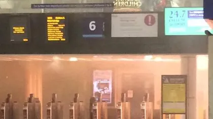 IMAGINI CUTREMURĂTOARE. O staţie de metrou a luat foc VIDEO