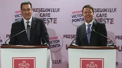 Premierul Italiei: Sunt convins că Victor Ponta poate ajuta România şi Europa să devină mai puternice