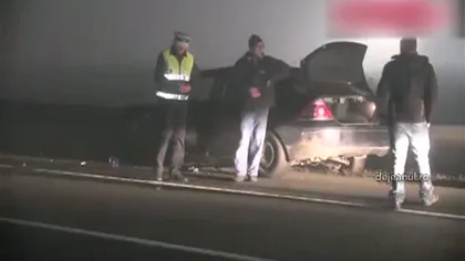 CARAMBOL pe o şosea din Cluj, după ce un şofer a vrut să facă o depăşire neregulamentară