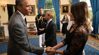 Nadia Comăneci l-a emoţionat pe Barack Obama la Casa Albă