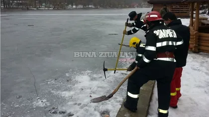 DESCOPERIRE ŞOCANTĂ în Iaşi. Poliţiştii au rămas ÎNMĂRMURIŢI când au văzut ce se afla sub gheaţa unui lac
