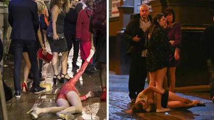 IMAGINILE DESFRÂULUI: Sex şi alcool mult de Revelion în Marea Britanie. GALERIE FOTO