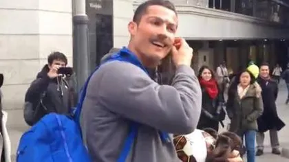 VIDEO EXCEPŢIONAL. Cristiano Ronaldo s-a deghizat în om al străzii şi s-a plimbat prin Madrid
