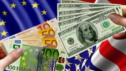 Euro se depreciază faţă de dolar. A ajuns la cel mai redus nivel din ultimii nouă ani