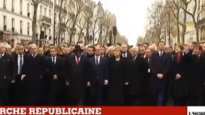 MARŞUL SOLIDARITĂŢII. Un milion de oameni în stradă la Paris. Klaus Iohannis, alături de liderii lumii VIDEO