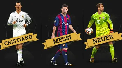 BALONUL DE AUR. Ronaldo, Neuer sau Messi? Trofeul se va decerna astăzi