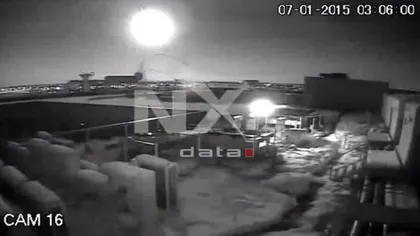 Explozia meteoritului, surprinsă şi la Sibiu. VIDEO CAMERE DE SUPRAVEGHERE