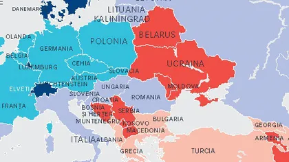 COD ROŞU la graniţele României. Harta RISCULUI POLITIC pentru 2015
