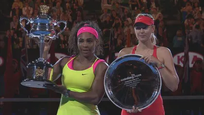 AUSTRALIAN OPEN. Serena Williams a câştigat turneul pentru a şasea oară. A învins-o în finală pe Şarapova