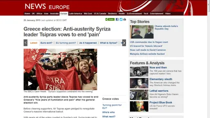 REZULTATE ALEGERI GRECIA 2015: Syriza mai are nevoie de UN MANDAT pentru a controla Legislativul