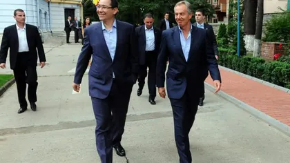 Tony Blair, întâlnire cu premierul Victor Ponta la Palatul Victoria