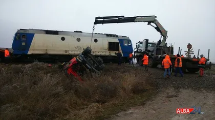 Accident GRAV: Maşină spulberată de tren în Bihor