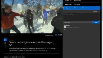 Tradiţia a fost respectată: Americanii au încins o BĂTAIE pe cinste, cu bulgări de zăpadă VIDEO