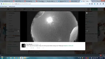 Imagini spectaculoase filmate de NASA. Un meteorit de pe Jupiter intră în atmosfera terestră VIDEO