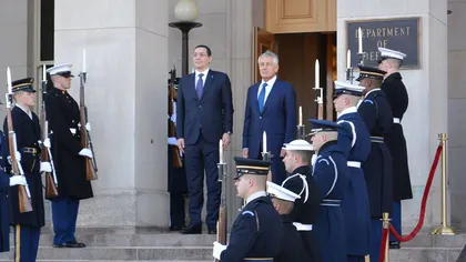Premierul Victor Ponta s-a întâlnit cu Secretarul Apararii al SUA, Chuck Hagel