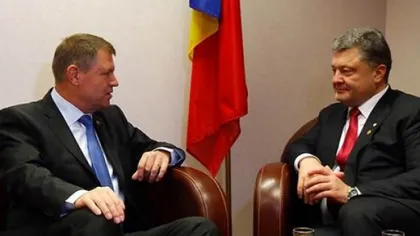 Petro Poroşenko i-a mulţumit lui Klaus Iohannis pentru că a susţinut puternic Ucraina