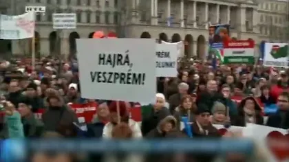 Maghiarii protestează împotriva politicilor anti-europene ale premierului Viktor Orban
