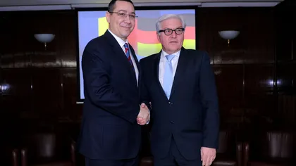 Premierul Victor Ponta şi ministrul german de Externe, întâlnire la Palatul Victoria