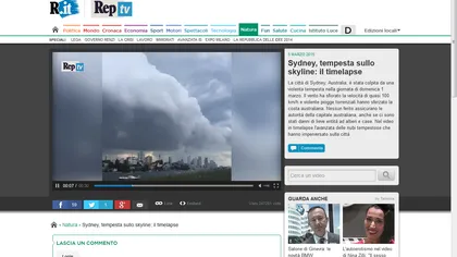 Furtună SPECTACULOASĂ la Sydney VIDEO