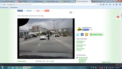 Incident în trafic. Un motociclist maniac a provocat un accident stupid, care era să-l coste viaţa VIDEO