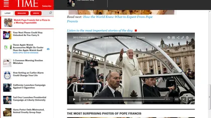 Papa Francisc este pofticios: Suveranul Pontif a oprit papamobilul pentru o pizza VIDEO