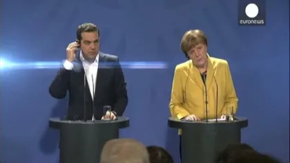 Întâlnire tensionată între Merkel şi Tsipas: Premierul grec a cerut bani Germaniei