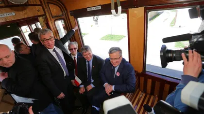 Un tramvai în care se afla preşedintele Poloniei a sărit de pe şine