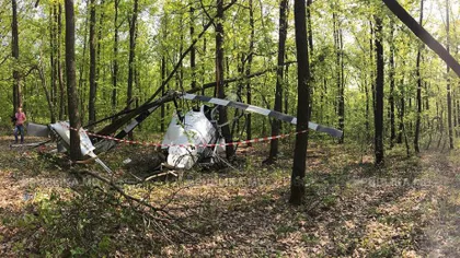 Elicopter prăbuşit în Moldova. Imagini EXCLUSIVE GALERIE FOTO
