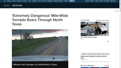 Imagini incredibile pe o şosea din Texas: Doi americani s-au jucat cu viaţa în mijlocul furtunii VIDEO