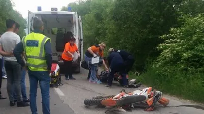 Motociclist decapitat în Caraş-Severin. A intrat violent într-o autoutilitară ce transporta motociclete FOTO